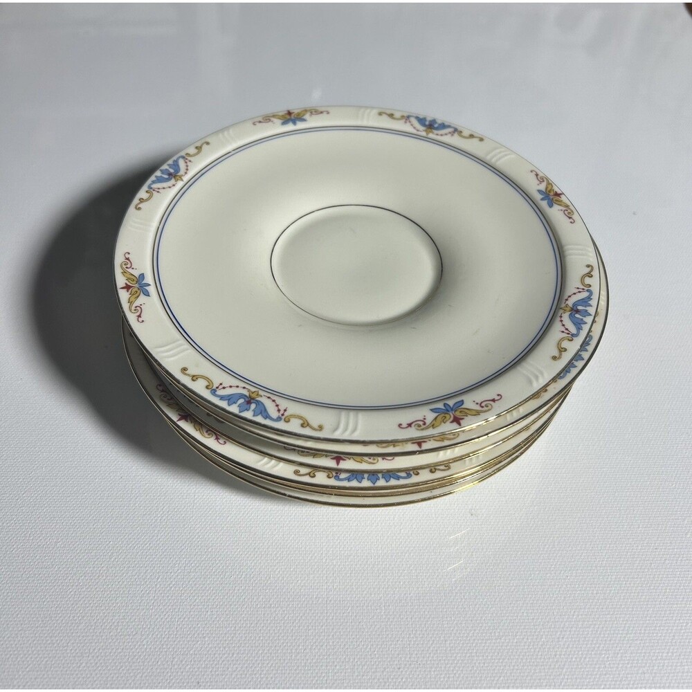 Set Of 6 Antique H&C Porcelain Coronado Czech Tea Cup Saucers